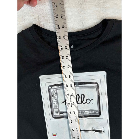 Apple Macintosh Hello Graphic Black T-Shirt Retro Computer Tee Medium - Picture 7 of 8